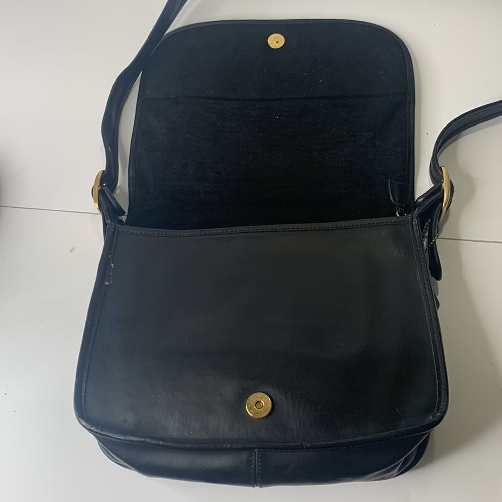Coach Patricia’s Legacy black leather satchel bag - Picture 6 of 10